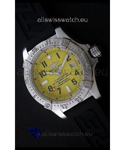 Breitling Avenger Seawolf Swiss Replica Watch in Yellow Dial 