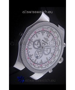 Breitling Bentley Chronograph Japanese Replica Watch in White Dial