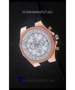 Breitling Bentley Chronograph Japanese Replica Watch in White Dial