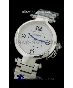 Cartier Pasha de Swiss Replica Automatic Watch in White Dial