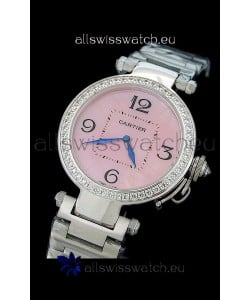 Cartier Pasha de Swiss Replica Automatic Watch in Pink Dial