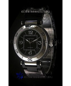 Cartier Pasha de Swiss Replica Watch in Black Dial