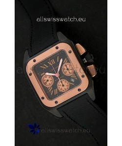 Cartier santos Swiss Replica Watch in Black Dial