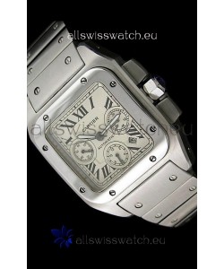 Cartier Santos Swiss Replica Watch in Steel Strap