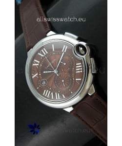 Cartier Ballon de Japanese Replica Watch in Brown Dial