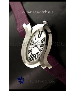 Delices De cartier Japanese Watch in Purple Strap