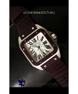 Cartier Santos 100 Swiss Automatic Replica Watch in Brown