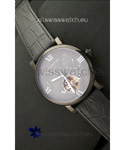 Cartier Calibre de Tourbillon PVD Swiss Watch in Grey Dial
