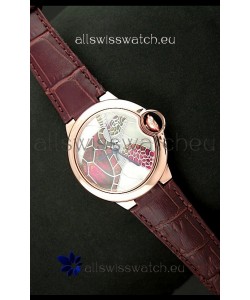 Ballon De Cartier Watch in Turtle Lacquered Dial