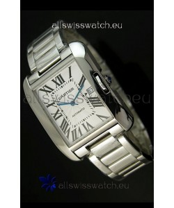 Cartier Tank Swiss Replica Watch in Stainless Steel Case