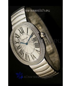 Cartier Baignoire Japanese Replica Watch with Diamonds Bezel
