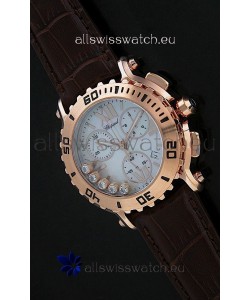Chopard Happy Sport Swiss Replica Watch in Brown Strap
