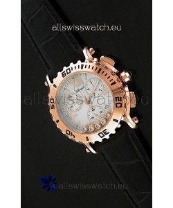 Chopard Happy Sport Swiss Replica Watch in Black Strap