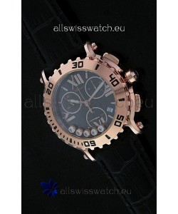 Chopard Happy Sport Swiss Replica Watch in Black Strap