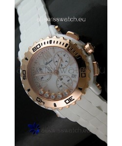 Chopard Happy Sport Swiss Replica Watch in White Strap