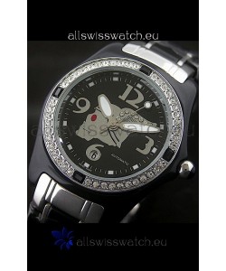 Corum Imitation Ceramics Japanese Replica Watch in Black Dial