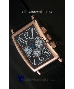 Franck Muller Long Island Japanese Replica Watch in Black Dial