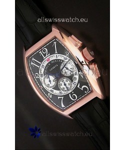 Franck Muller Tourbillon Japanese Replica Watch in Black Dial