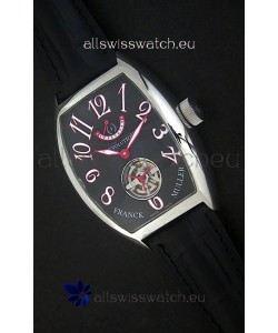 Franck Muller Tourbillon Japanese Replica Watch in Black Dial