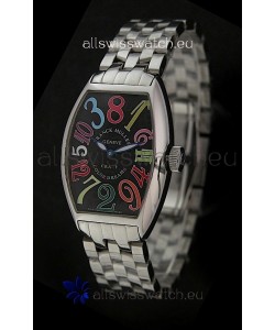 Franck Muller Crazy Color Dreams Japanese Replica Watch in Black Dial
