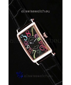 Franck Muller Long Island Japanese Replica Watch in Black Dial