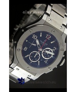 Hublot Big Bang Steel Strap in Black Dial with Steel Bezel