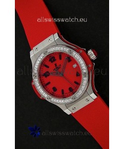 Hublot Big Bang Swiss Replica Watch in Red Dial/Strap