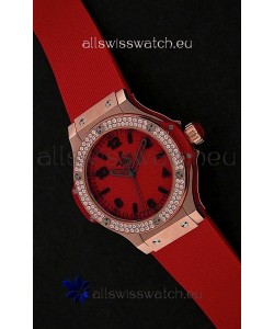 Hublot Big Bang King Swiss Quartz Watch in Diamond Plated
