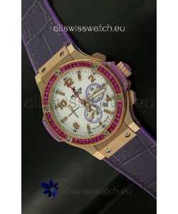Hublot Big Bang All Black Edition Japanese Quartz Watch in Pink Gold