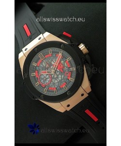 Hublot King Power Limited Edition Swiss Replica Rose Gold Watch 