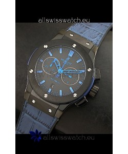 Hublot Big Bang Classic Fusion Swiss Replica PVD Watch in Blue Strap