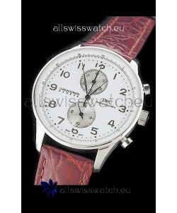 IWC Schaffhausen Japanese Replica Watch in White Dial