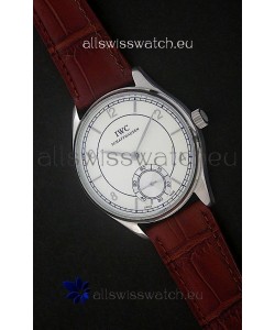 IWC Portuguese FA Jones Japanese Replica Watch in White Dial