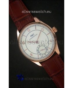 IWC Portuguese FA Jones Japanese Replica Watch in Rose Gold Casing