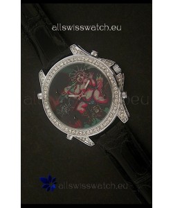 Five Time Zones J&C Imitations Japanese Watch in Full Diamonds