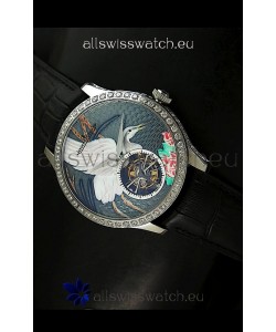 Jaeger LeCoultre Porcelain Crane Flying Tourbillon Watch - MIRROR REPLICA