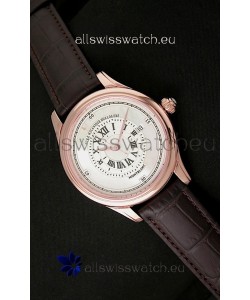 Montblanc Pure Mechanique Horlogere Swiss Replica Rose Gold Watch in Mop White Dial