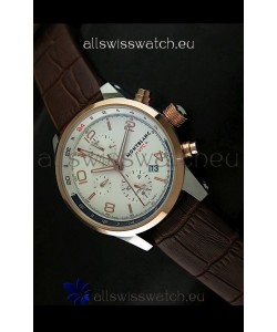 Mont Blanc UTC Japanese Replica Watch in Gold Bezel