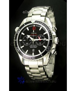 Omega Seamaster Chronometer Japanese Replica Watch in Black Dial