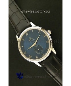 Omega DeVelie Co-Axial Chronometer Japanese Steel Watch in Dark Blue Dial