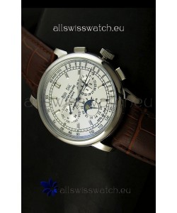 Patek Philippe Complications Japanese Replica Watch in White Dial