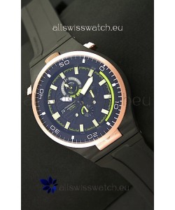 Porsche Design Diver Japanese Replica PVD Watch in Gold Bezel