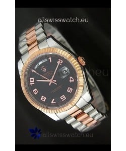Rolex Oyster Perpetual Day Date II Japanese Replica Watch in Black Dial