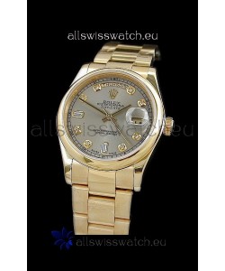 Rolex Day Date Japanese Full Gold Diamond Replica Watch