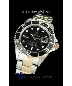 Rolex Submariner Japanese Watch in Black Bezel Two Tone Case