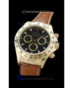 Rolex Daytona Cosmograph Swiss Replica Gold Watch in Gold Subdials