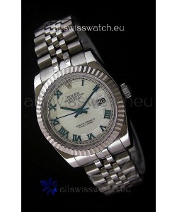 Rolex Datejust Mens Japanese Replica Watch in White Dial