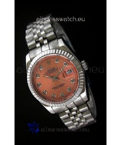 Rolex Datejust Mens Japanese Replica Watch in Orange Dial