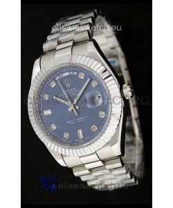 Rolex Oyster Perpetual Day Date Japanese Replica Watch in Dark Blue Dial