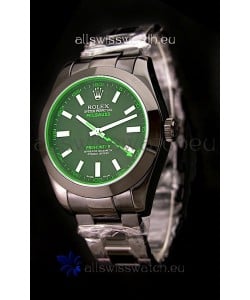 Rolex Milguass Prohunter Swiss PVD Watch in Green Dial